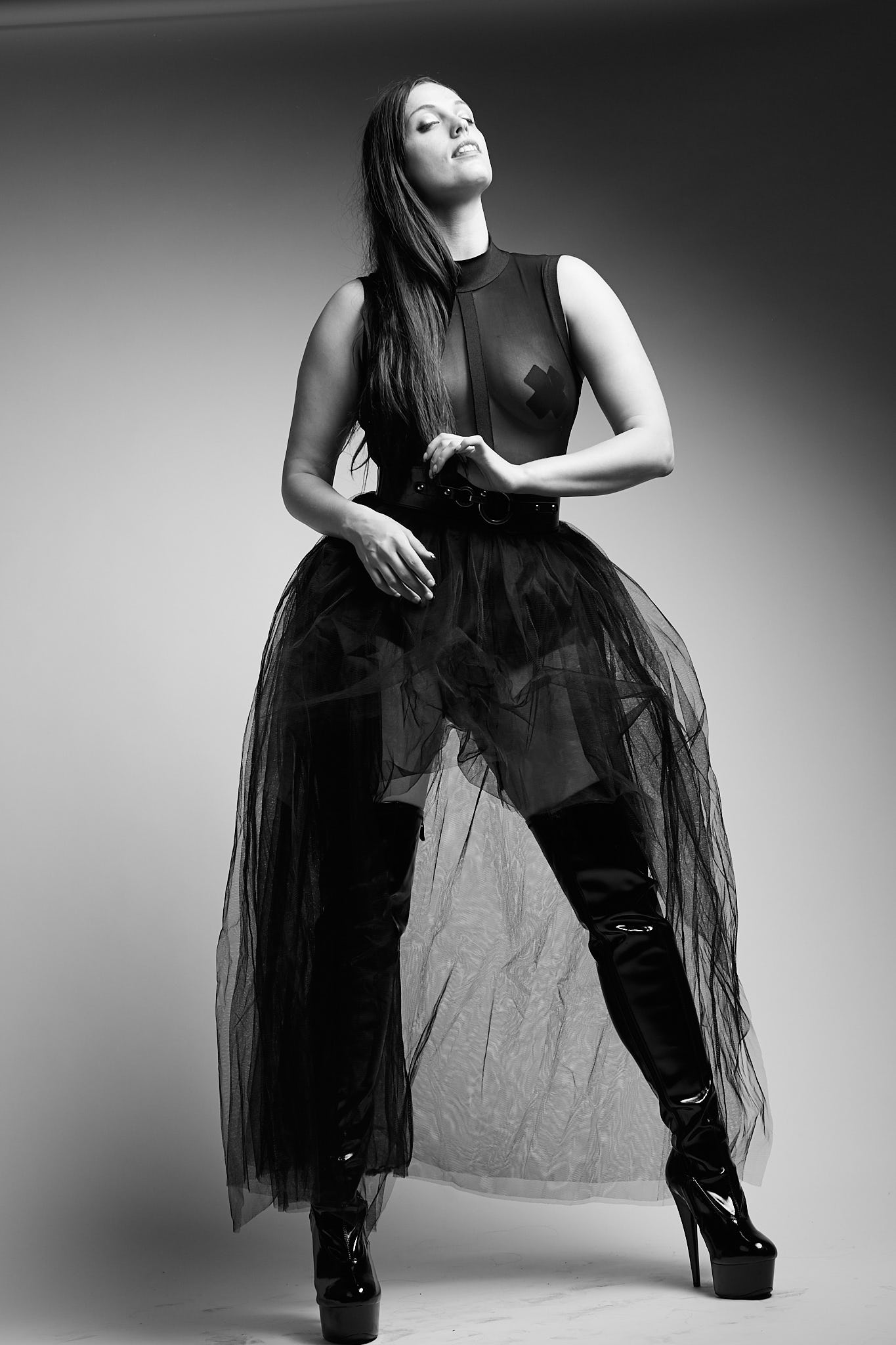 Black Tulle, Belt &amp; Boots