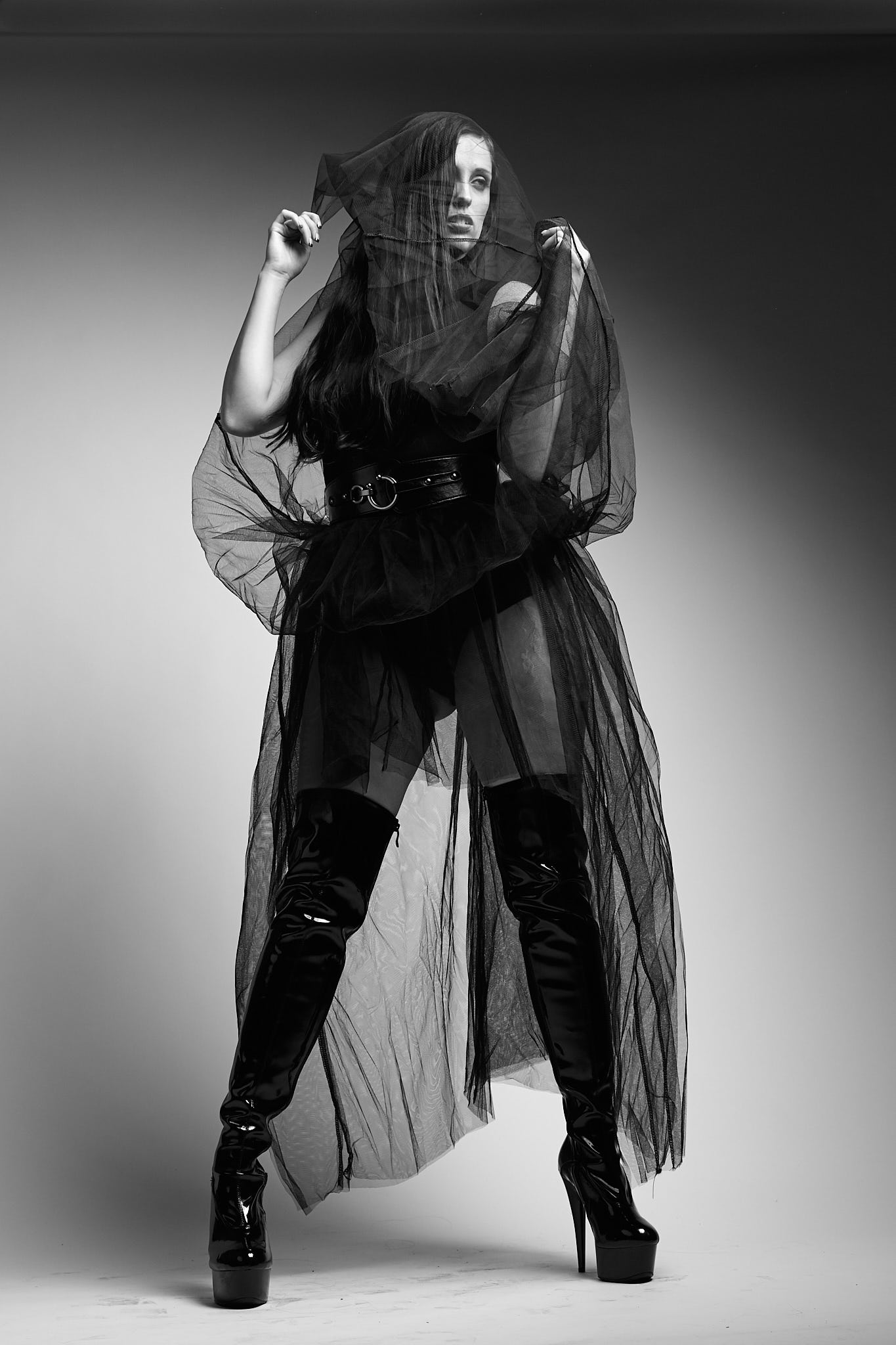 Black Tulle, Belt &amp; Boots
