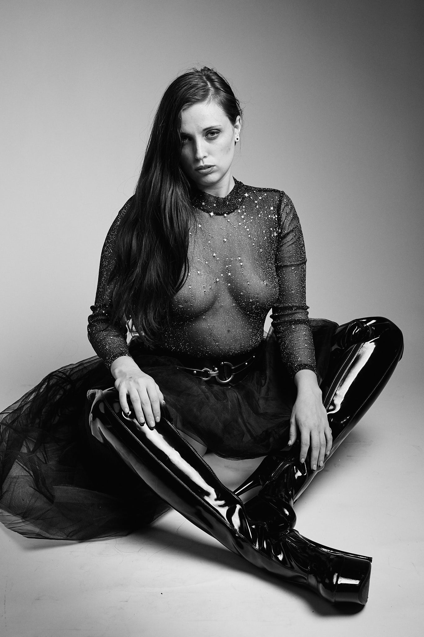 Black Tulle, Belt &amp; Boots