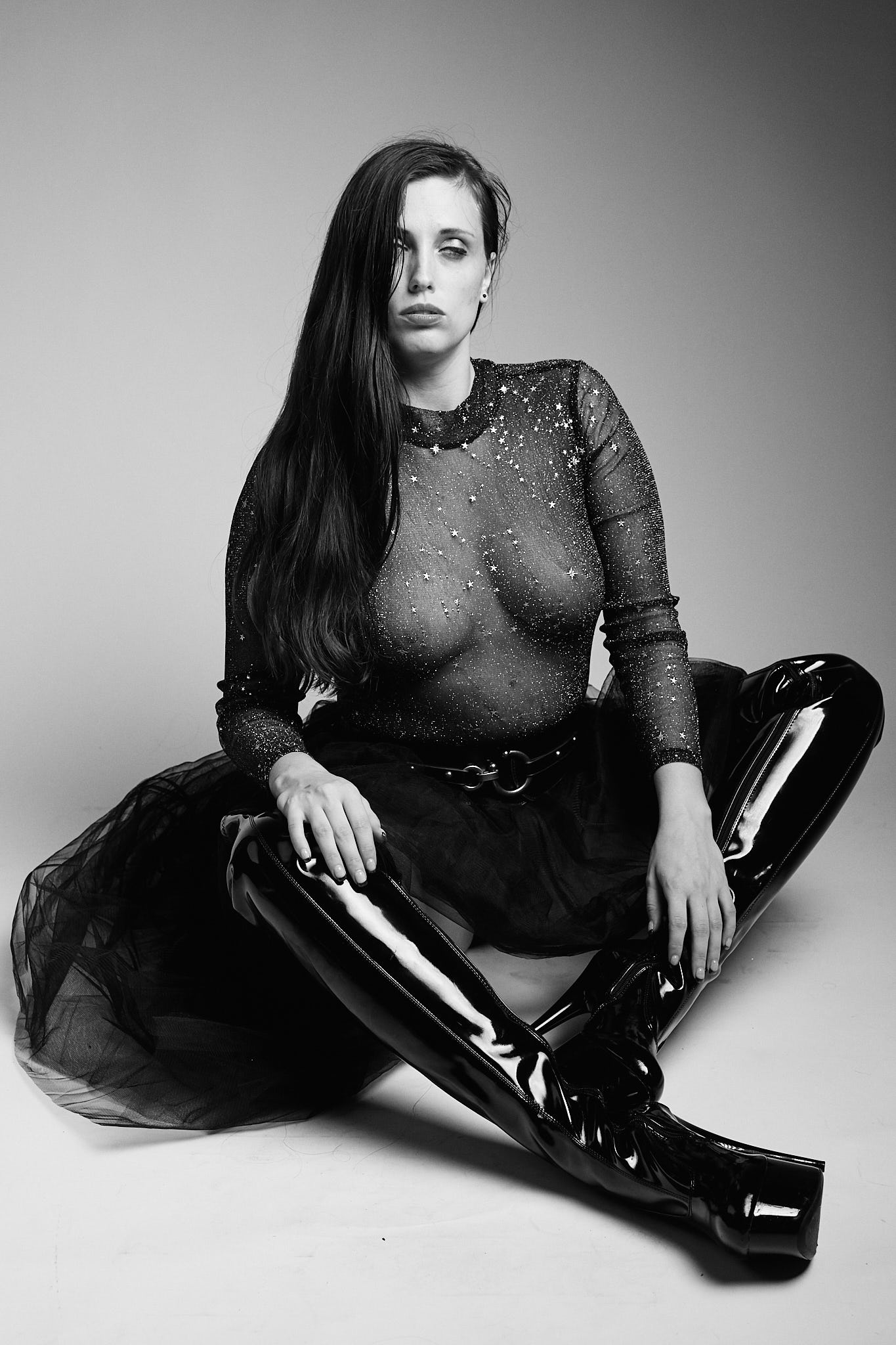 Black Tulle, Belt &amp; Boots