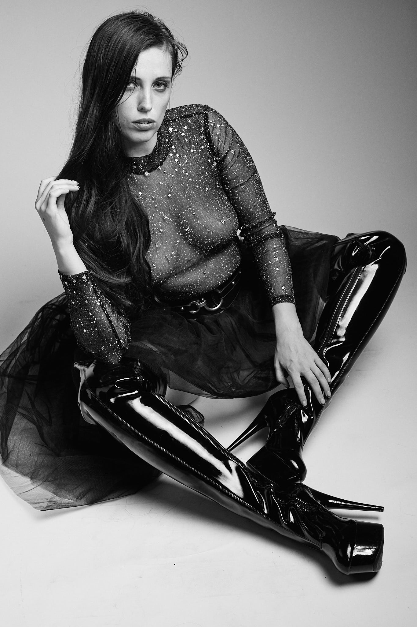 Black Tulle, Belt &amp; Boots